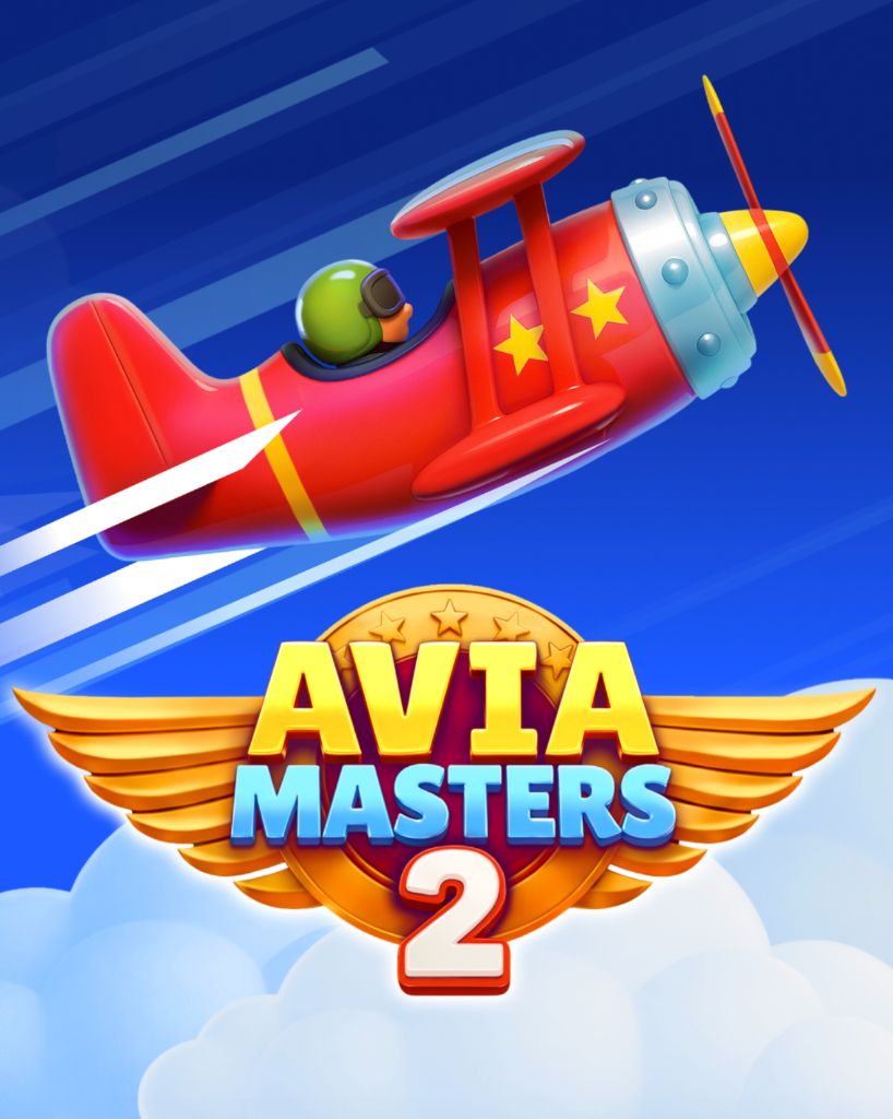 Avia Masters 2 poster — red biplane climbing above the clouds